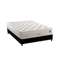 Cama Box Casal: Colchão Molas Anjos MasterPocket Ensacadas Impressione + Base CRC Suede Black(138x188)