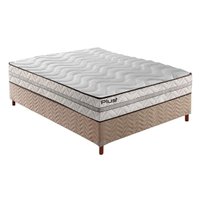 Conjunto Box Casal: Colchão Espuma Paropas D33 Pasquale Plus + Base CRC Rústico Clean(138x188)