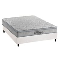 Conjunto Box Casal: Colchão Espuma Probel D40 Guarda Costas Premium Hiper Firme + Base CRC Courano White(138x188)