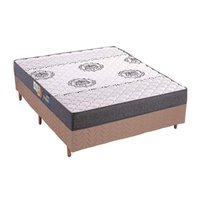 Conjunto Box Casal: Colchão Espuma Polar D45 Pérola Clean + Base CRC Rústico Clean(138x188)
