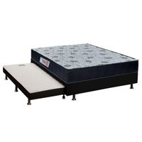 Cama Box Casal: Colchão Ortopédico Orthoflex Foggia Sogni + Base CRC Courano Black(138x188)