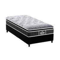 Conjunto Box Solteiro: Colchão Anatômico Probel D28 Guarda Costas Prómiddle Plus + Base CRC  (88x188) Suede Black