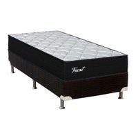 Cama Box Solteiro: Colchão Molas Orthoflex MasterPocket Ensacadas Tricot + Base CRC Suede Black(88x188)