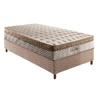 Cama Box Solteiro: Colchão Molas Paropas MasterPocket Ensacadas Eco Linho + Base CRC Suede Clean(88x188)