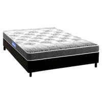 Conjunto Box Casal: Colchão Espuma Probel Guarda Costas Resistente + Base CRC Courano Black(138x188)