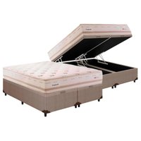 Conjunto Box Baú King: Colchão Molas Herval Maxspring England + Base CRC Courano Clean(193x203)