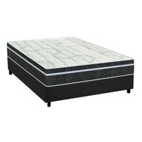 Cama Box Casal: Colchão Molas Orthoflex Bonnel Venezia + Base CRC Suede Gray(138x188)