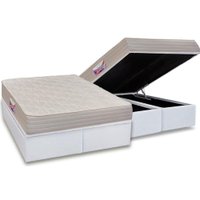 Conjunto Box Baú King: Colchão Espuma Herval D45 Top + Base CRC Courano White(193x203)