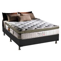 Cama Box Casal: Colchão Molas Herval MasterPocket Ensacadas Imperatore Eco Bamboo + Base CRC Suede Gray(138x188)