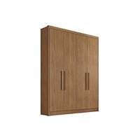 Guarda Roupa Casal 4 Portas e 3 Gavetas Moderni/Sevilha Cumaru - Novo Horizonte
