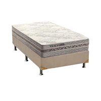 Cama Box Solteiro: Colchão Molas Paropas MasterPocket Ensacadas Texture + Base CRC Suede Clean(88x188)