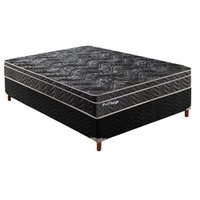 Cama Box Casal: Colchão Molas Paropas MasterPocket Ensacadas Privilege + Base CRC Suede Black(138x188x25)