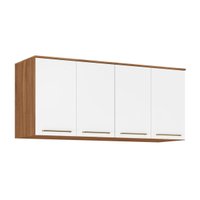 Módulo de Quarto Casal Armário Ponte Aéreo 71190K Irlanda c/ 4 Portas Amendola/Branco - Demóbile