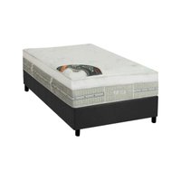 Cama Box Solteiro: Colchão Molas Pocket Ensacadas Castor Gold Star SLX Gran Plush Látex + Base CRC Suede Gray(88x188)