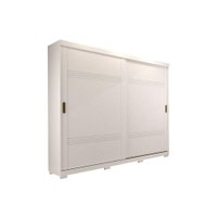 Guarda Roupa 2 Portas  de Correr e 4 Gavetas c/ Pés Blumenau Branco - Panan