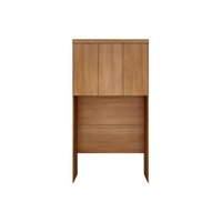 Módulo de Quarto Solteiro Armário Ponte Aéreo Rizon/Linea c/ 3 Portas Cumaru Ripado 3D - Novo Horizonte