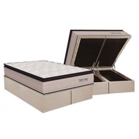 Conjunto Box Baú King: Colchão Molas Orthoflex Ensacadas Memory HP + Base CRC Suede Clean (193x203)