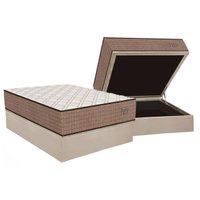Conjunto Box Baú Casal: Colchão Molas Orthoflex Ensacadas Torino Híbrido + Base CRC Suede Clean (138x188)