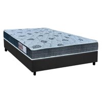 Cama Box Casal: Colchão Espuma D45 Orthoflex /EP Anatômico Cecina + Base CRC Suede Gray(138x188)