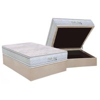 Conjunto Box Baú Casal: Colchão Molas Orthoflex Ensacadas Starflex Dream New + Base CRC Suede Clean (138x188)
