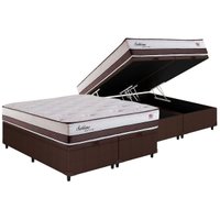 Conjunto Box Baú King: Colchão Molas Herval Maxspring Sublime + Base CRC Courano Brown(193x203)