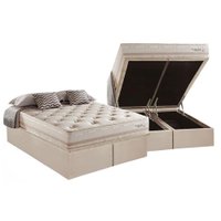 Conjunto Box Baú King: Colchão Molas Herval Maxspring Scotland + Base CRC Suede Clean(193x203)