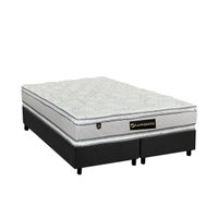 Conjunto Box Queen: Colchão Molas Luckspuma Ensacadas Lucksfaction Plus + Base CRC Suede Gray (158x198)