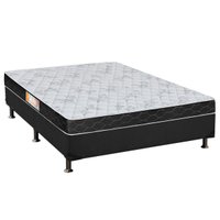 Conjunto Box Casal: Colchão Espuma Castor Sleep Max + Base CRC Suede Gray(138x188)