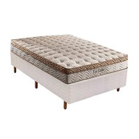 Cama Box Solteiro: Colchão Molas Paropas MasterPocket Ensacadas Eco Linho + Base CRC Courano White(88x188)
