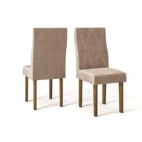 Kit 2 Cadeiras Sala Jantar Ágata 2 Un Demolição/Suede Kraft - DJ Móveis