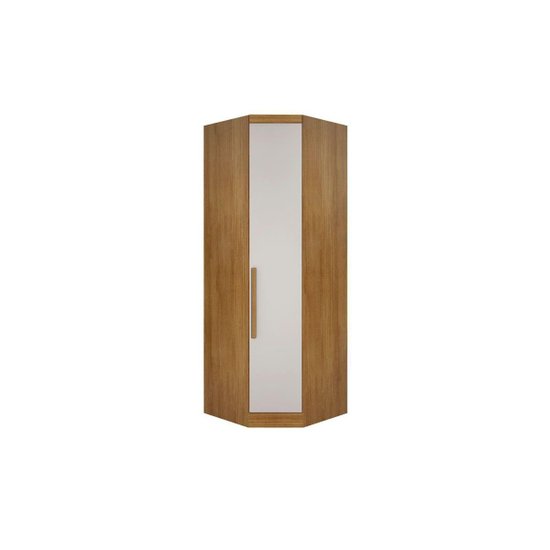 Módulo de Quarto Casal Closet  Canto Oblíquo Rizon 1 Porta e 2 s Freijó/FendiOff - Novo Horizonte