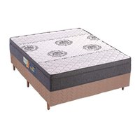 Conjunto Box Casal: Colchão Espuma Polar D45 Pérola Fort + Base CRC Suede Clean(138x188)