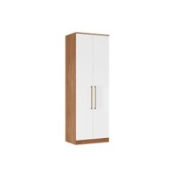 Módulo de Quarto Solteiro Guarda Roupa 71140K Irlanda c/ 2 Portas e 3 Gavetas Amendola/Branco - Demóbile