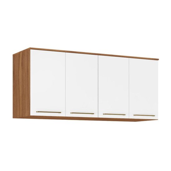 Módulos de quarto Irlanda Armário Ponte Aéreo Casal 71190K Irlanda c/ 4 Portas Amendola/Branco - Demóbile