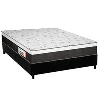 Cama Box Casal: Colchão Espuma Plumatex D28/EP Anatômico Falcon Ultra Firme + Base CRC Suede Black(138x188)
