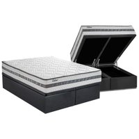 Conjunto Box Baú King: Colchão Molas Herval Ensacadas Catana + Base CRC Suede Gray (193x203)