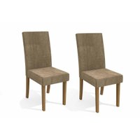 Kit 2 Cadeiras Sala Jantar 2CAD131 2 Un Freijó - Assento/Encosto Caramelo D005 - Kappesberg
