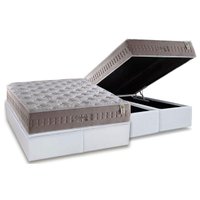 Conjunto Box Baú King: Colchão Molas D Angelis Anjos Ensacadas Richesse + Base CRC Courano White (193x203)