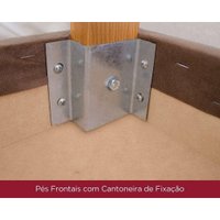 Kit 2 Cadeiras Sala Jantar Milla 2 Un Nature/Suede Marrom Amendoa - Henn