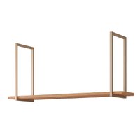Prateleira Decorativa Sala Estar Suspensa Estela 125cm Freijo - MGM