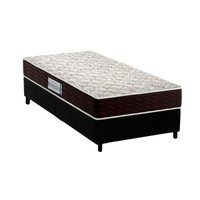Conjunto Box Solteiro: Colchão Espuma Probel D33 Advanced + Base CRC Suede Black(88x188)