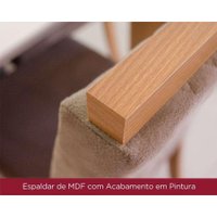 Kit 2 Cadeiras Sala Jantar Nina 2 Un Nature/Suede Marrom Amendoa - Henn