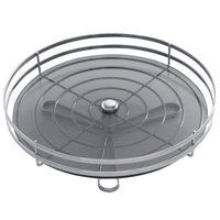 Fruteira Redonda Simples de Mesa Cromada Vidro Giosul Cesto para Frutas Legumes Aramado Piatina