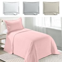 Colcha Cobre Leito Solteiro kit 2 peças Dupla Face Microfibra Loft Ultrassônico Camesa Rose