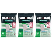Kit 3 Vac Bag Extra Grande 80x100cm Saco à Vácuo para Edredom Ordene Transparente