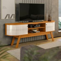 Rack para TV Até 75 Polegadas Valencia 2 Portas Cinamomo/Off White - Madetec