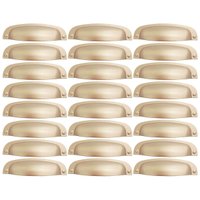 Kit 24 Puxadores Dourado 2773 Quebec Concha Torralba para Móveis Armários Gavetas