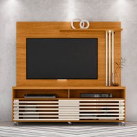Estante para TV Até 65 Polegadas Frizz 2 Portas com Led Cinamomo/Off White - Madetec