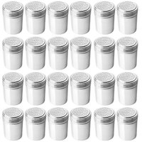 Kit 24 Saleiros Porta Temperos de Inox Dispenser de Mesa para Restaurante Lancheria