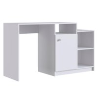 Escrivaninha Multiuso 01Porta 03Nichos 135cm Branco PRODDY